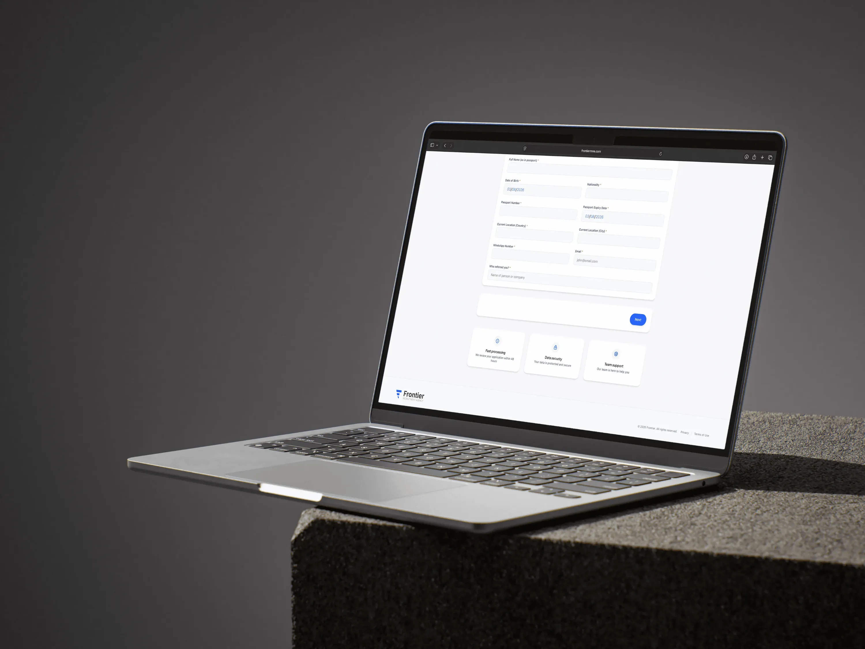 Frontier — branding / web / custom software (2026)